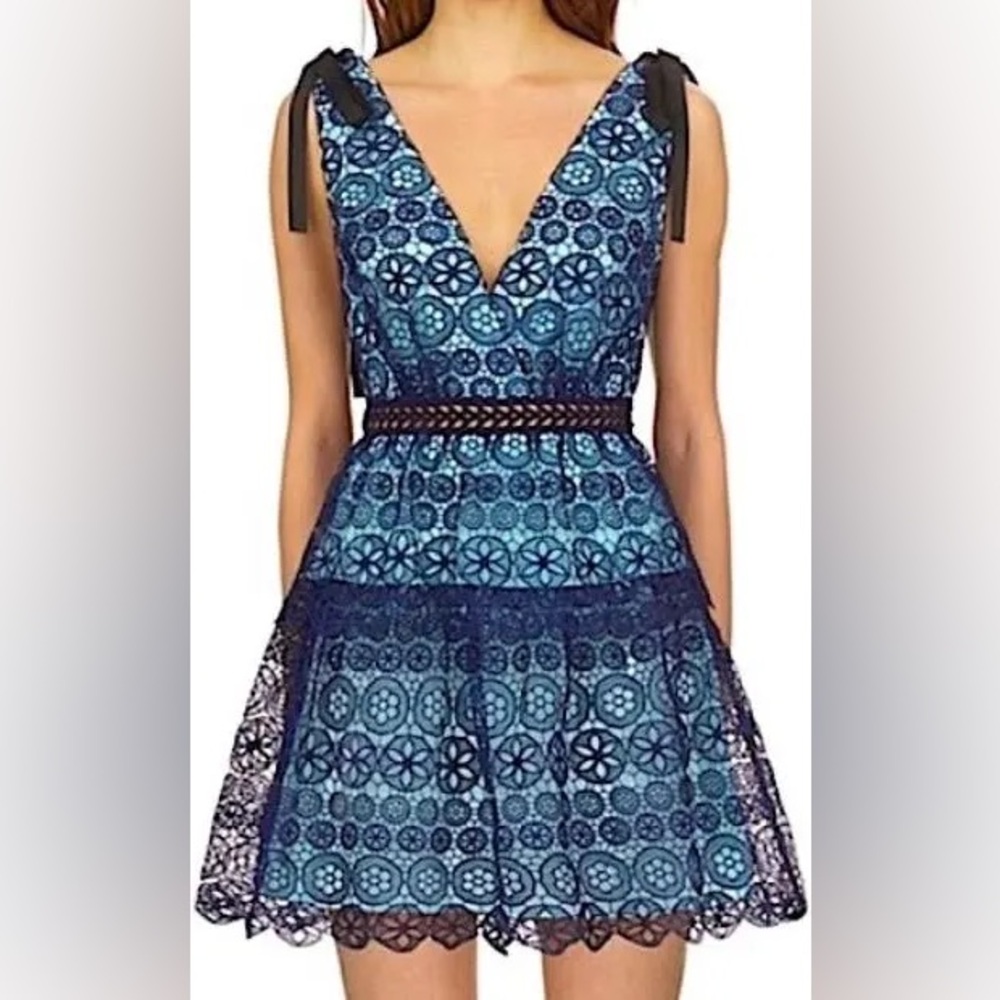 Floral Deep V Mini Dress